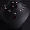 Pendientes de Joyería Europeos y Americanos Set de Collares Lujo Accesible Nicho Gota de Agua Circonita Set de Joyería Accesorios para Vestido de Banquete