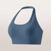 Sujetador deportivo de yoga cruzado más vendido con cuello halter y espalda descubierta para mujer, con copas fijas, que absorbe la humedad, transpirable, de secado rápido, top versátil para usar como prenda exterior.