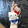 Pingente de Pelúcia de Gato Desenho Animado Fofo para Mochilas de Estudantes, Chaveiro Feminino
