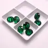 Pedra Gema Esmeralda Verde Nano Redonda Pedra com Inlay de Cera Pedra Redonda Verde Solta Pedra para Inlay DIY Anel Pingente Acessório