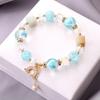 Pulsera Creativa Nueva Impresa Amor con Cuentas Amigo Íntimo de Mujer Pareja Colgante Arcoíris Joyería Pulsera Creativa