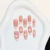 Unhas Vestíveis Laço de Ballet, Feitas à Mão com Contas de Vidro e Efeito Olho de Gato, Novas Unhas Vestíveis de Manicure Pré-fabricadas