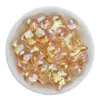 18*21mm Acrílico Transparente Chapado en Color Corazón de Melocotón Cuentas Sueltas Cuentas de Hilo Corazón de Melocotón Pulsera Hecha a Mano Accesorios para Joyería DIY