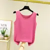 Chaleco Térmico Derong para Mujer Protección de Cintura y Vientre Terciopelo de Doble Cara Sin Costuras Ajustado Cuello Redondo Tirantes Ajustados Camiseta Base de Otoño e Invierno