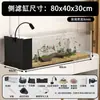 Acuario Stream Tank Acuario de Vidrio Ultra Blanco Acuario para Sala de Estar Paisajismo Ecológico Filtración Generador de Oxígeno Filtro Lateral Stream Tank