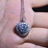 Colgante de Platino pt950 Chapado Diamante Brillo Brillante Ocho Corazones Ocho Flechas Corazón de Amor Imitación Diamante Moussan Collar Explosiones Vivas