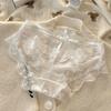 Cuidado con la cadera trasera ~ 7A puro deseo hueco sexy encaje satén ropa interior damas cintura baja ropa interior de algodón para niñas