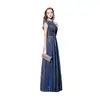 Vestido de Noite Feminino Primavera e Outono Novo Banquete Nobre Socialite Emagrecedor Elegante Vestido de Anfitriã Elegante Longo Feminino