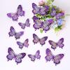 Papel Tapiz Decorativo Estéreo Mariposa Recortada en 3D Transfronteriza Doble Capa Textura Metálica Mariposa Simulada Mixta Pegatina de Pared