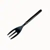Garfo de fruta descartável para bolo embalado individualmente garfo de três dentes espessado garfo de sobremesa para confeitaria garfo pequeno de 10 cm