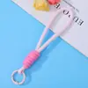 Lanyard para Teléfono con Bloques de Color Llavero de Colores Dopamina Accesorio Versátil para Bolsos Creativo Tejido a Mano Lanyard para Venta al por Mayor