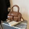 Bolso de Mano de Alta Gama con Textura Moda Retro para Mujer 2026 Nuevo Estilo Bolso Tipo Bowling Elegante Bolso Cruzado Bolso Cuadrado Pequeño