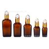 Frasco gotero marrón de 10 ml, frasco cuadrado para aromaterapia de 20 ml, frasco de vidrio marrón para aceite esencial de 30 ml.