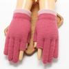 Luvas de dois dedos femininas inverno para dirigir ciclismo escrever quentes de pelúcia estilo coreano masculinas estudante tela sensível ao toque finas expostas meio dedo