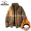 Casaco de Algodão Espesso, à Prova de Vento e Frio, Popular no Inverno, Transfronteiriço, para Homens e Mulheres, Fashion e Casual, Solto, com Gola Alta