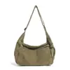 Bolso de lona lavado transfronterizo nuevo de alta calidad, bolso cruzado de gran capacidad unisex, bolso de hombro para estudiante estilo artístico