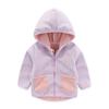 23 roupa infantil de fábrica primavera e outono lã australiana meninos e meninas espessado stretch lã polar com capuz casaco com combinação de cores