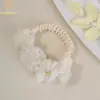 Diadema Fina de Malla con Flor y Lazo Transfronteriza Europea y Americana para Bebé Princesa, Accesorios para el Cabello, Gorro Suave Elástico para Bebé