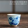 Taza de té de cerámica azul y blanca hecha a mano personal para mujer dedicada Taza Maestra Oficina Tamaño pequeño Zen taza de té vintage al por mayor