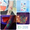 Suministro transfronterizo de pegatinas de tatuajes luminosos para niños, tatuajes de dibujos animados de sirenas, tatuajes desechables al por mayor