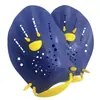 Paleta de natación de mano porosa con correas ajustables para los dedos para remar, adecuada para el entrenamiento de estilo libre para adultos y niños.