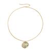 Collar Exagerado Kenjay Chapado en Cobre Oro Real Diseño Original Europeo y Americano Moda Temperamento Colgante de Placa de Amor Manejo