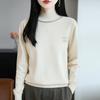 25 Prendas de Punto Sencillas Estilo Coreano Nuevas, Diseño Holgado y Ajustado, Prendas de Punto con Cuello de Pelo Puro, Camisetas Básicas para Mujer
