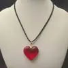 Amazon Collar con Colgante Pequeño de Amor de Vidrio Rojo Estilo Fresco de Nicho Cadena para Clavícula Hip Hop