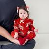Mono Festivo Estilo Chino para Bebé Luna Llena Primavera y Otoño Vestido de Bebé de un Año para Salir Traje de Gateo de una Pieza para 100 Días Fábrica