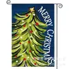Decoração de Natal Bandeira de Jardim Gnomo Boneco de Neve Árvore de Natal Impressa Frente e Verso Bandeira de Quintal Linho Bandeira Pequena Atacado Personalização