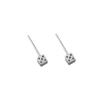 Aretes de tuerca con aguja de plata 925 para hombre, modernos, simples, combinan con todo, personalidad plateada de alto sentido, aretes individuales para niños