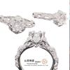 Anillo Camellia Xinghe diseño Serie Princesa Sosteniendo Flor para mujer chapado en oro diamante artificial Anillo de Boda para Chica