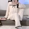Pijama Nuevo para Mujer Embarazada de Primavera y Otoño, Cuadrado Lindo, Estilo Coreano, Ropa de Maternidad y Postparto, Traje de Manga Larga para Casa