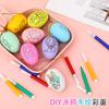 Desenho de ovo de páscoa desenho de ovo de pato jardim de infância casca de ovo infantil DIY artesanal pintado simulação de brinquedo de ovo