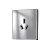 Panel de interruptor de enchufe de pared para el hogar de vidrio templado gris plano ultradelgado tipo 86, panel de enchufe USB universal de múltiples cinco agujeros