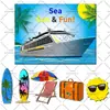 Imán de Refrigerador de Barco de Crucero de Verano Más Vendido en Amazon Patrón de Tablero de Pintura Decorativo de Barco de Crucero Conmemorativo de Aniversario Cumpleaños