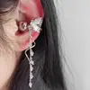 Adecuado para Hebilla de Taladro de Auriculares Freeclip Hebilla de Clip para Oreja con Borla de Mariposa Diseño Personalizado de Nicho Pendientes de Gama Alta