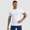 Camiseta de Compresión de Manga Corta Personalizada de Secado Rápido para Hombre, Ropa de Fitness de Alta Elasticidad Ajustada, Ropa Deportiva Elegante para Yoga, Procesamiento ODM