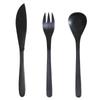 304 aço inoxidável doméstico japonês salgueiro folha conceito fosco preto faca bife e garfo colher western food tableware bolo garfo