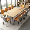 Mesa de conferencias, mesa larga, diseño simple y moderno, mesa grande, adecuada para salas de conferencias pequeñas, escritorio largo de oficina, juego de mesa y silla para capacitación y lectura