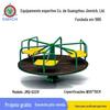 Cadeira Giratória Externa de Jardim de Infância Giratória Crianças Multipessoais Redonda Metal Manual Girar Carro Parque Comunitário Brinquedo de Diversão