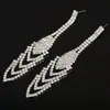 Estilo Europeo y Americano, Únicos, Exagerados, Sexys, Modernos Pendientes Largos con Borlas de Pedrería, Modelo Nuevo E447
