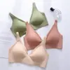 Roupa íntima de tira de gel integrada sem costura transfronteiriça, Sutiã de dormir fino estilo japonês, Sutiã sem fio para seios pequenos, Respirável