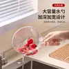 Nova e melhorada concha de água doméstica, com design mais fundo e espesso, cabo longo, tamanho grande, plástico transparente, ideal para pegar água na cozinha ou para lavar o cabelo