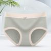 Nueva Ropa Interior Modal de Cintura Media Talla Grande para Mujer Transpirable Sin Marcas Entrepierna de Algodón Puro Calzones Sexy de Cadera para Mujer Color de Contraste