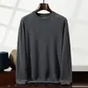 Suéter de Cachemira para Hombre Otoño e Invierno Cuello Medio Alto Manga Larga Jersey Capa Interior Tejido Capa Base Lujo Ligero Casual de Negocios