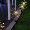 Luzes de Fogos de Artifício para Gramado ao Ar Livre Pátio Feriado Luzes Decorativas Lanternas Led Solar Fio de Cobre Luzes de Fogos de Artifício Cordão de Luzes