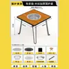 Estufa Portátil Plegable para Exteriores Mesa de Cocina y Té Mesa Plegable para Barbacoa Casera Mesa de Mesa para Estufa de Barbacoa Mesa para Estufa de Olla Caliente para Barbacoa
