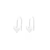 Pendientes Sencillos de Corazón Tridimensional para Mujer en el Amanecer de Primavera, Pendientes Cortos Lisos de Corazón en Forma de U, Estilo Coreano y Japonés