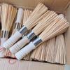 Escova de Vaso de Bambu com Fio de Aço, Escova de Vaso de Bambu Feita à Mão com Cabo de Bambu para Lavar Panelas e Pratos, Escova de Lavar Louça de Bambu para Remover Manchas